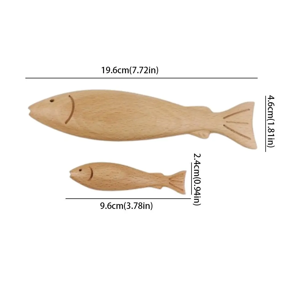 Creative Wood Carving Artificial Sea Fish Toy DIY Craft Realistic Fake Fish Ornament Handmade Fish Playset Model Kids Favor Toy