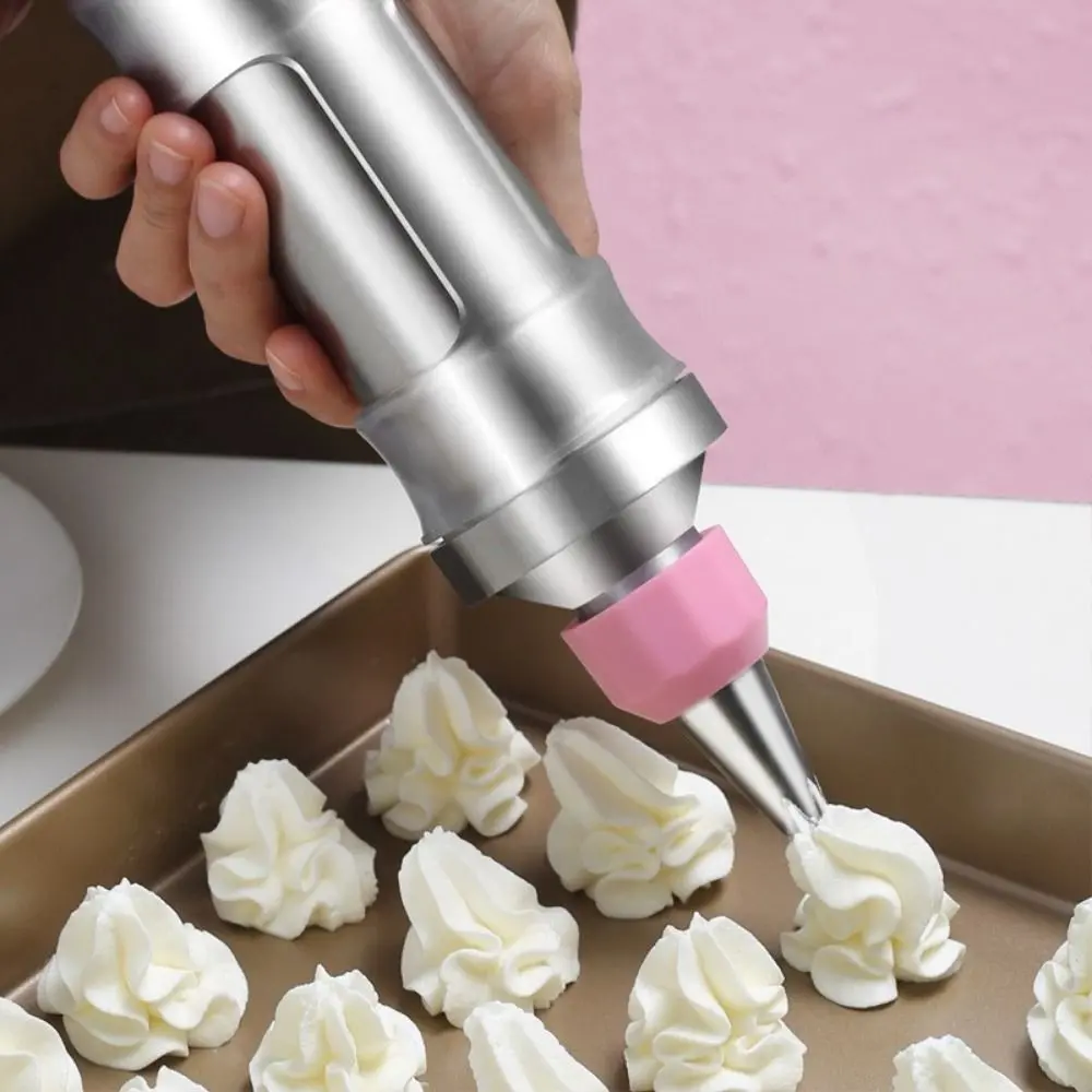 Stainless Steel Dessert Piping Set Wear Resistant Non Stick Cake Icing Decorating Tools Food-grade 6 Nozzles Cookie Making Tools