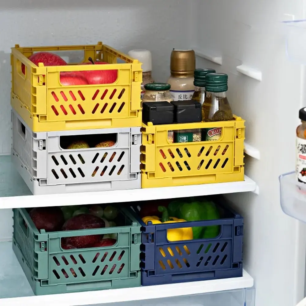 File Storage Collapsible Foldable Storage Crate Stackable INS Drawer Organizer Case Colorful S/M/L Pastel Crates Home