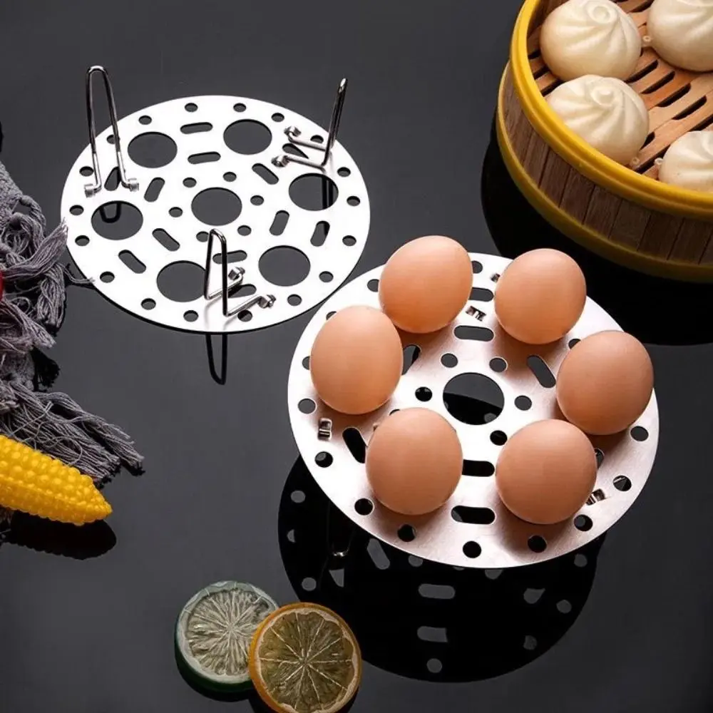 Stainless Steel Steamed Egg Rack High Foot Folding Egg Steamer Universal Durable Steamer Basket Dumplings