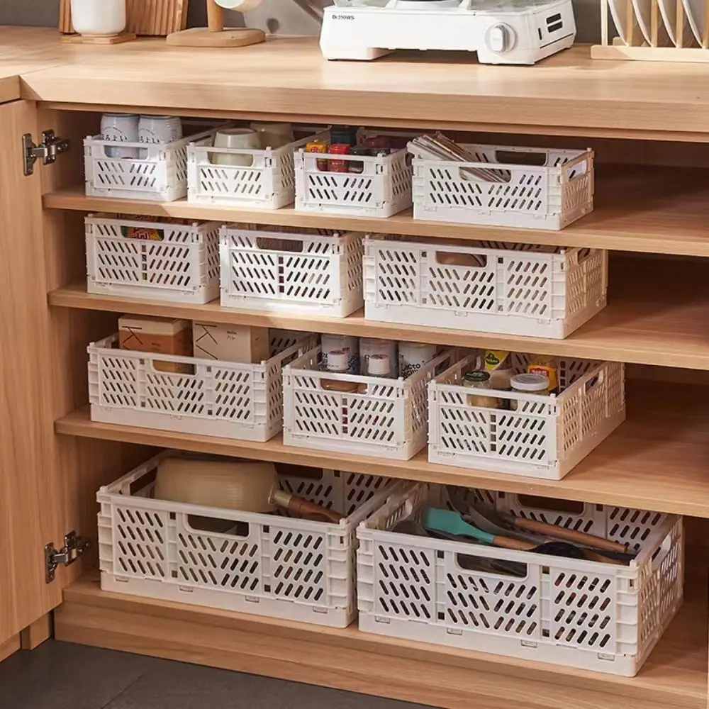 File Storage Collapsible Foldable Storage Crate Stackable INS Drawer Organizer Case Colorful S/M/L Pastel Crates Home