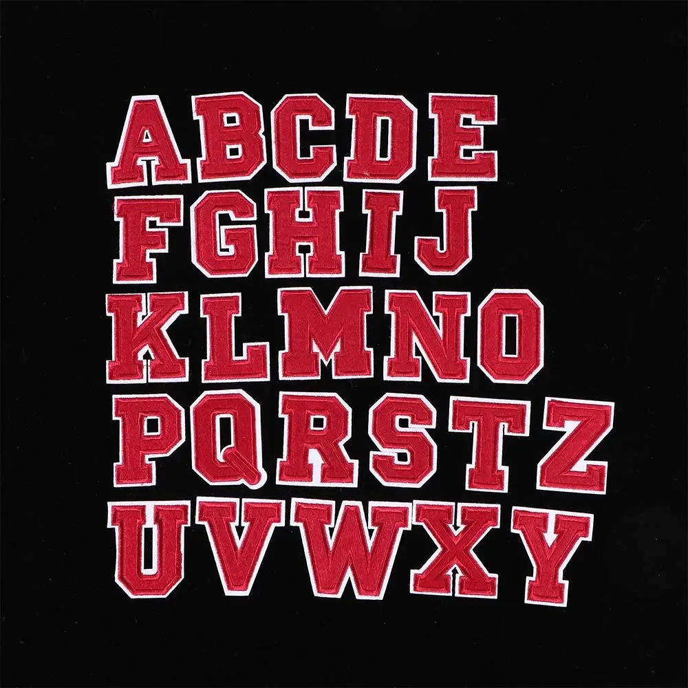 Crafts Sewing English Alphabet Sewing Fabric for T-Shirt or Coat Apparel A-Z Patches Applique Letter Patches Clothes Embroidery