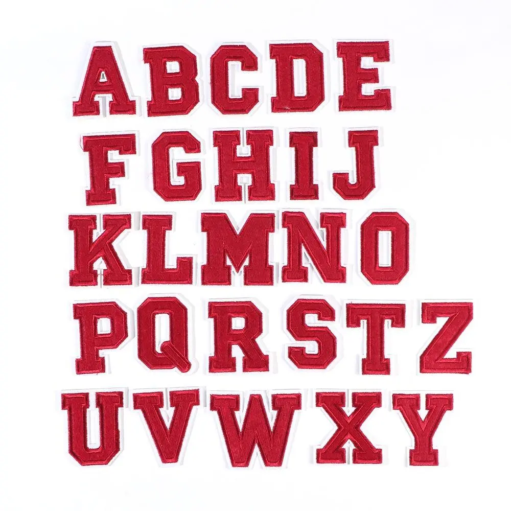 Crafts Sewing English Alphabet Sewing Fabric for T-Shirt or Coat Apparel A-Z Patches Applique Letter Patches Clothes Embroidery