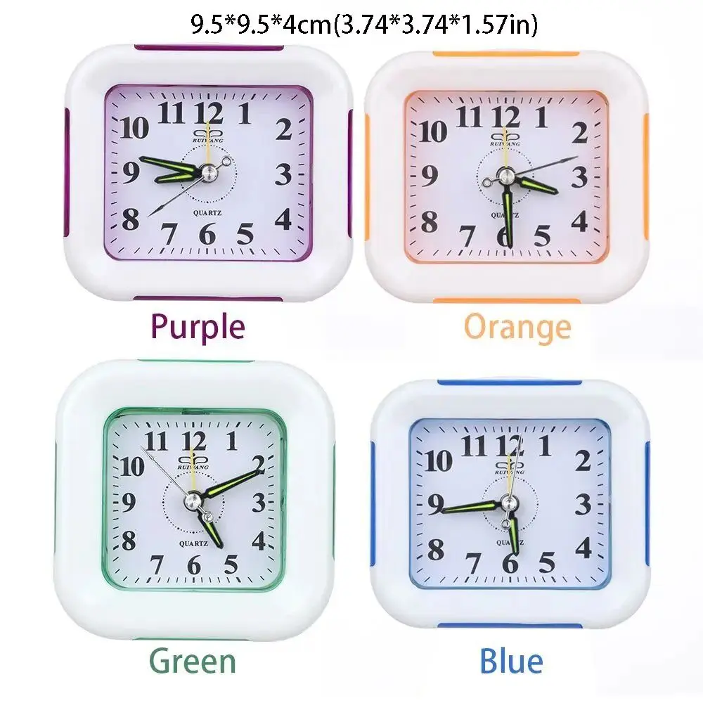 Multi-functional Cute Lazy Alarm Clock With Night Light Silent Small Table Clock Simple Bedside Clock Children's