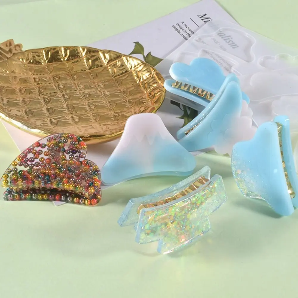 Odorless for Women Ornaments Resin Epoxy Shark Hair Pin Hairpin Mold Hair Claw Clips Mold Silicone Mould