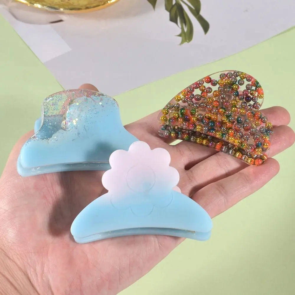 Odorless for Women Ornaments Resin Epoxy Shark Hair Pin Hairpin Mold Hair Claw Clips Mold Silicone Mould