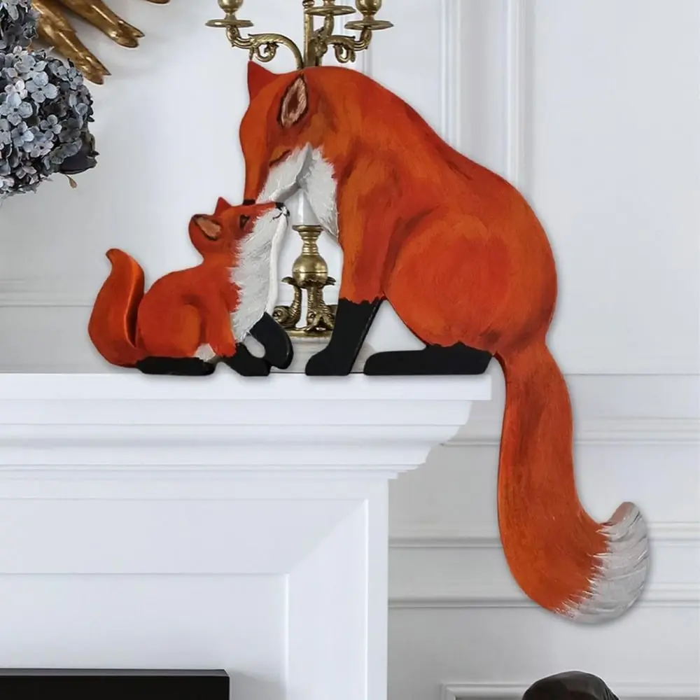 Charming Animal Threshold Ornaments Wooden Craft Safety Door Corner Hanging Ornaments Handcrafted Animal Shape Statue Home Decor