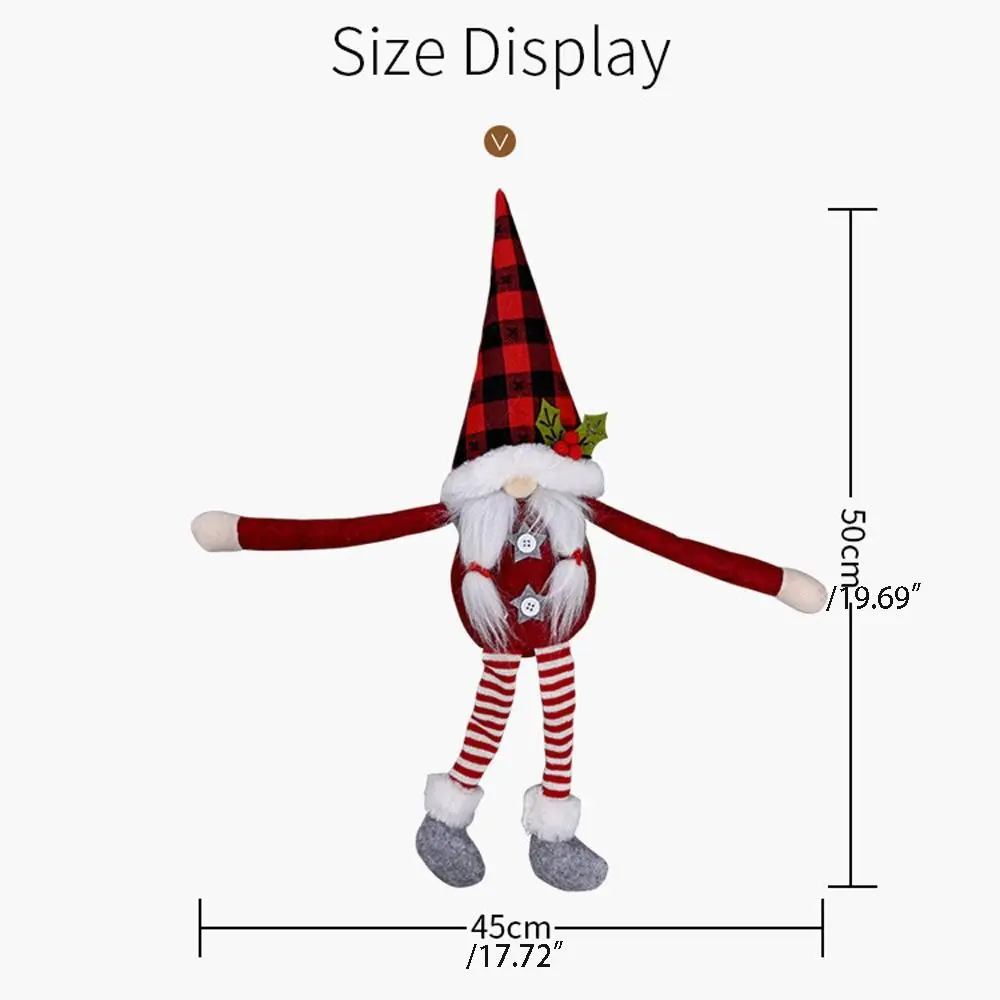 Simple Cartoon Christmas Curtain Buckle Funny Non-woven Dwarf Curtain Fastener Cute Faceless Doll Curtain Tie Rope New Year Gift
