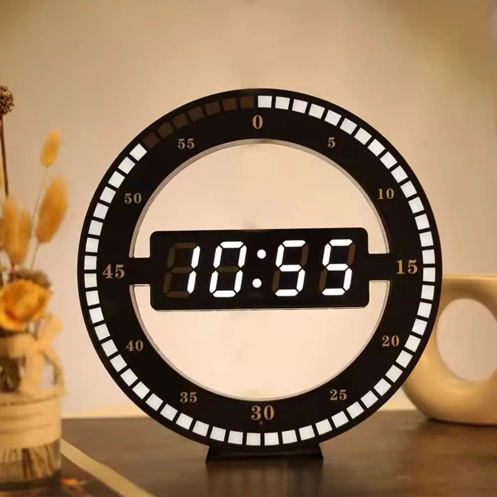 Modern Led Digital Wall Clock Portable Wall Mounted Luminous Wall Clock Jumping Seconds Jump Second Clock Office