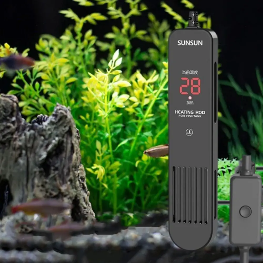 LCD Display Digital Fish Tank Heating Rod Intelligent Control Leave Water Power Off Adjustable Water Heating Rod
