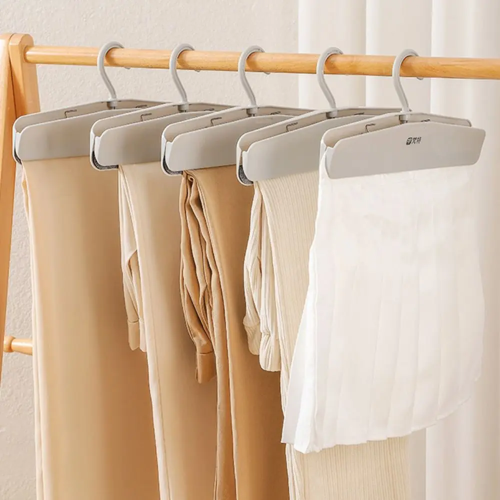 2pcs Crease-resistance Non-slip Pants Clip Rotatable Non-marking Pants Storage Rack Household Strong Clamping Force