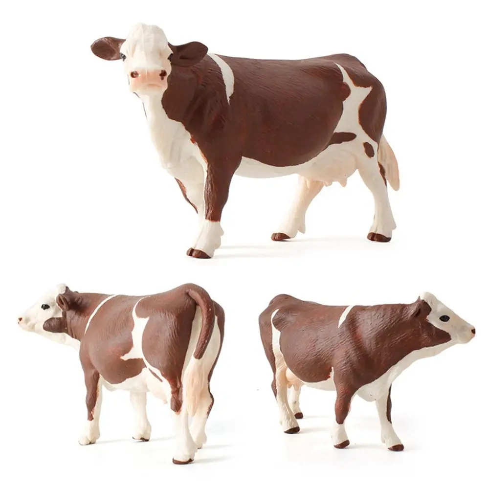 Farm Simulation  Model Desktop Ornaments Simulated Cattle Action Figure Home Decor Animal Figurine Educational Toys Cow Models