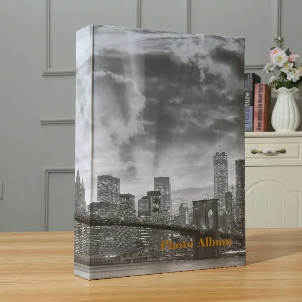 Memo Area Creative Photo Album Case 4x6 Colorful Photo Storage Album 100 Pages Large Capacity Insert Photo Album Office Decor