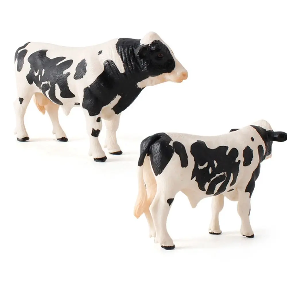 Farm Simulation  Model Desktop Ornaments Simulated Cattle Action Figure Home Decor Animal Figurine Educational Toys Cow Models