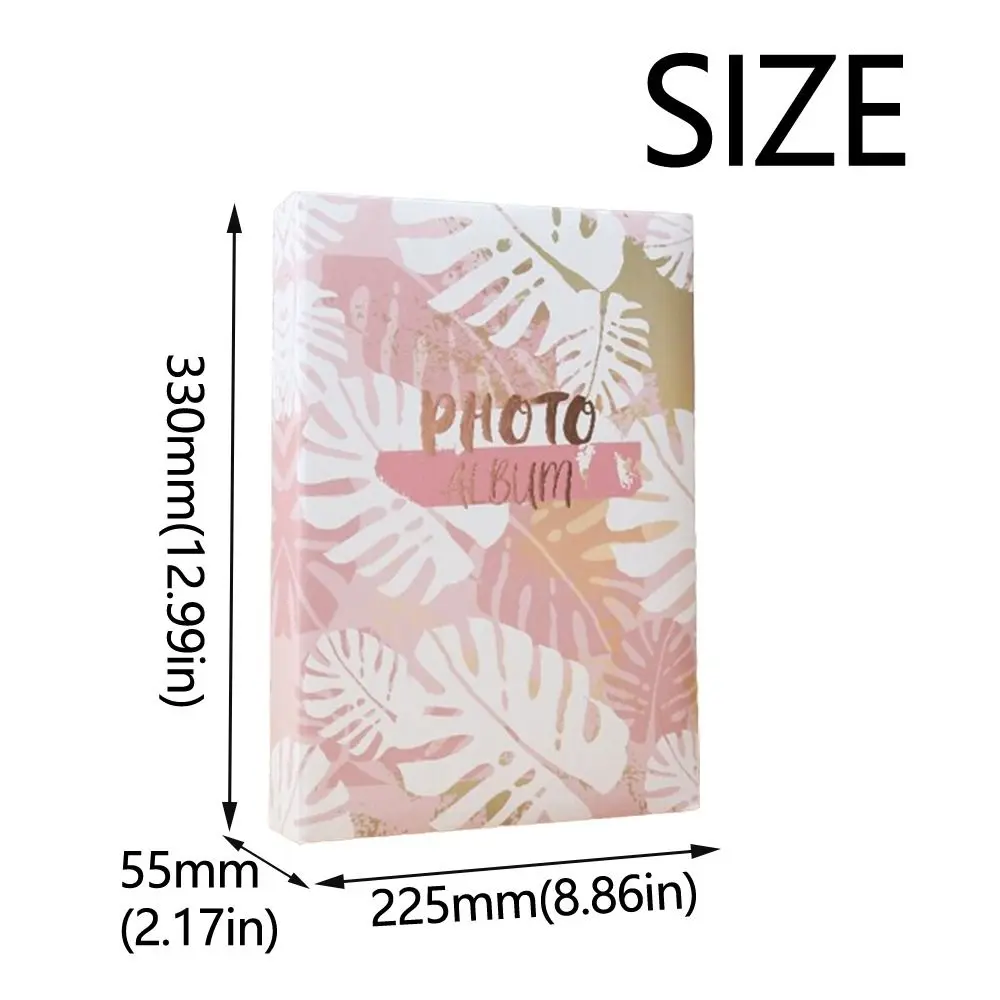 Memo Area Creative Photo Album Case 4x6 Colorful Photo Storage Album 100 Pages Large Capacity Insert Photo Album Office Decor