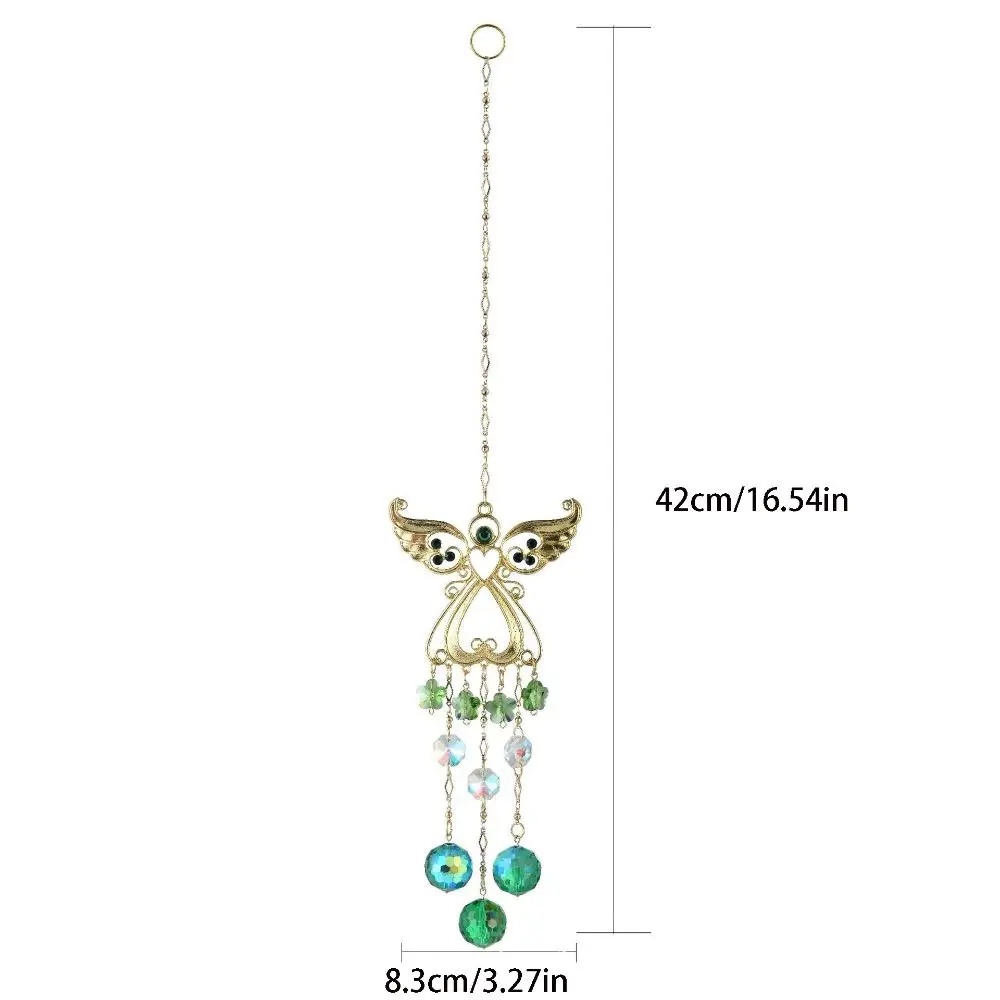 Crafts Crystal Wind Chimes Hanging Creative Light Collection Pendant Novelty Rotating Wind Spinner Balcony