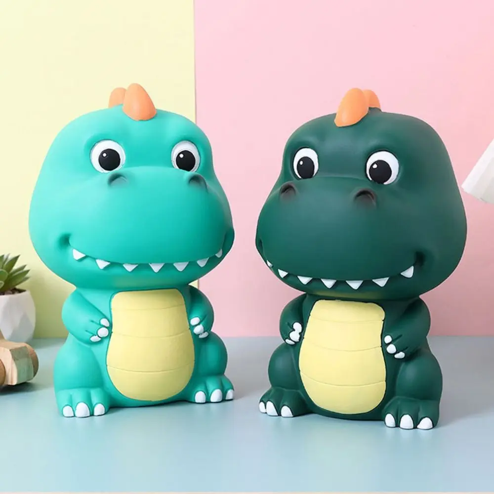 Multi-purpose Large Capacity Dinosaur Piggy Bank Cute Ornament Animal Saving Pot Anti-fall Cartoon Piggy Bank Table