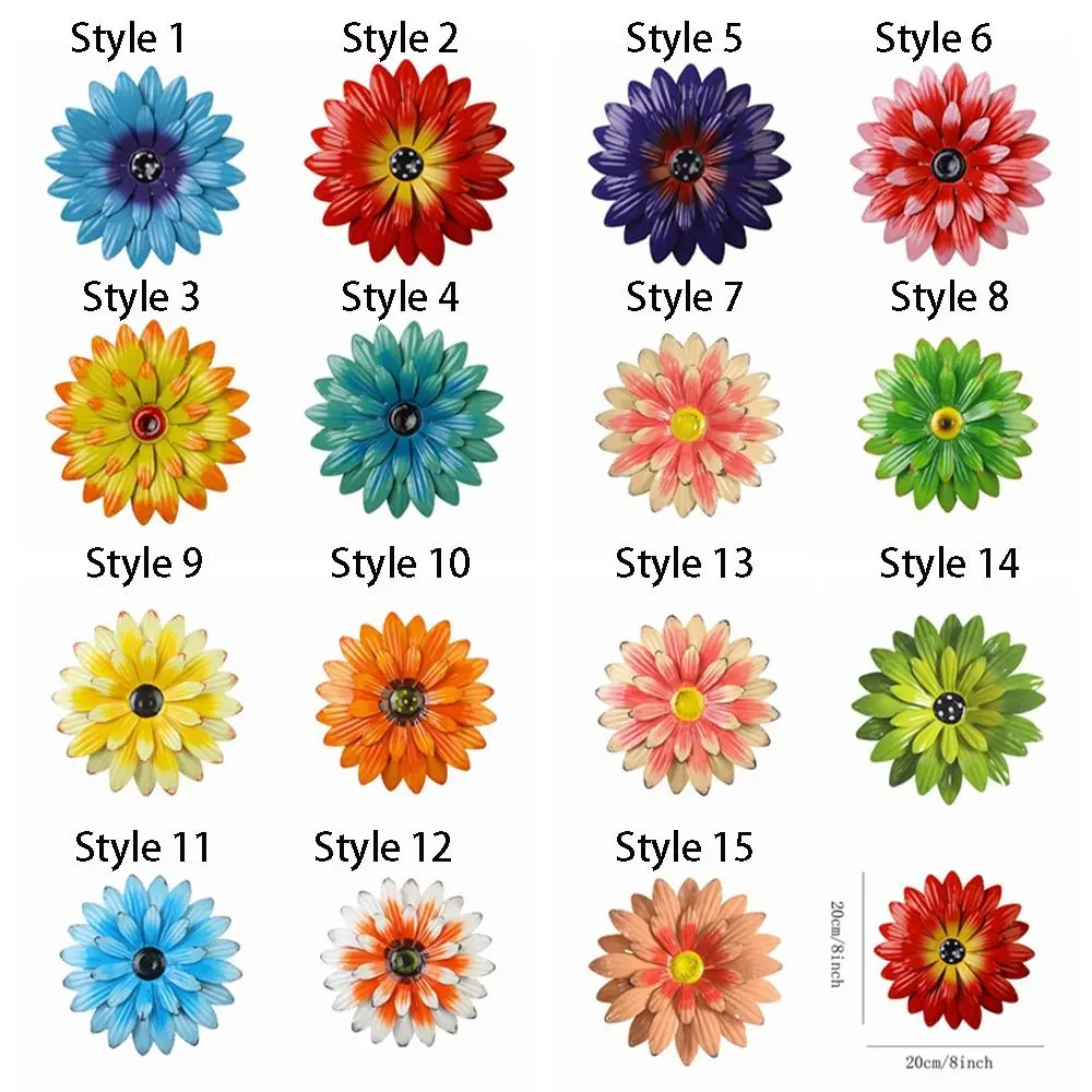 Garden Decor Iron Flower Fence Decoration Creative Exquisite Wall Hanging Colorful Art Background Pendant Prop