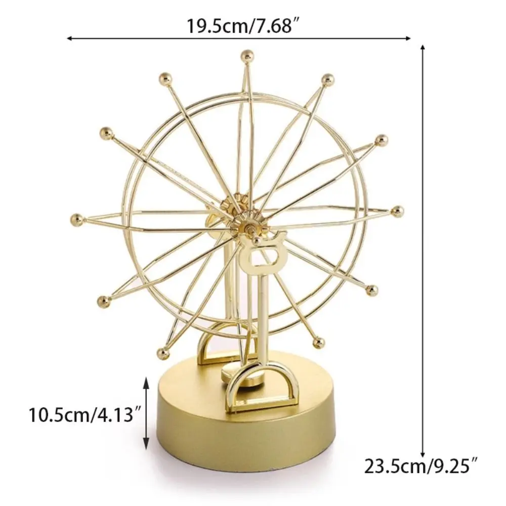 Perpetual Classic Alloy Craft Bookcase Decoration Rotation Home Decor Desk Ornaments Perpetual Motion Ferris Wheel Ornament Toy