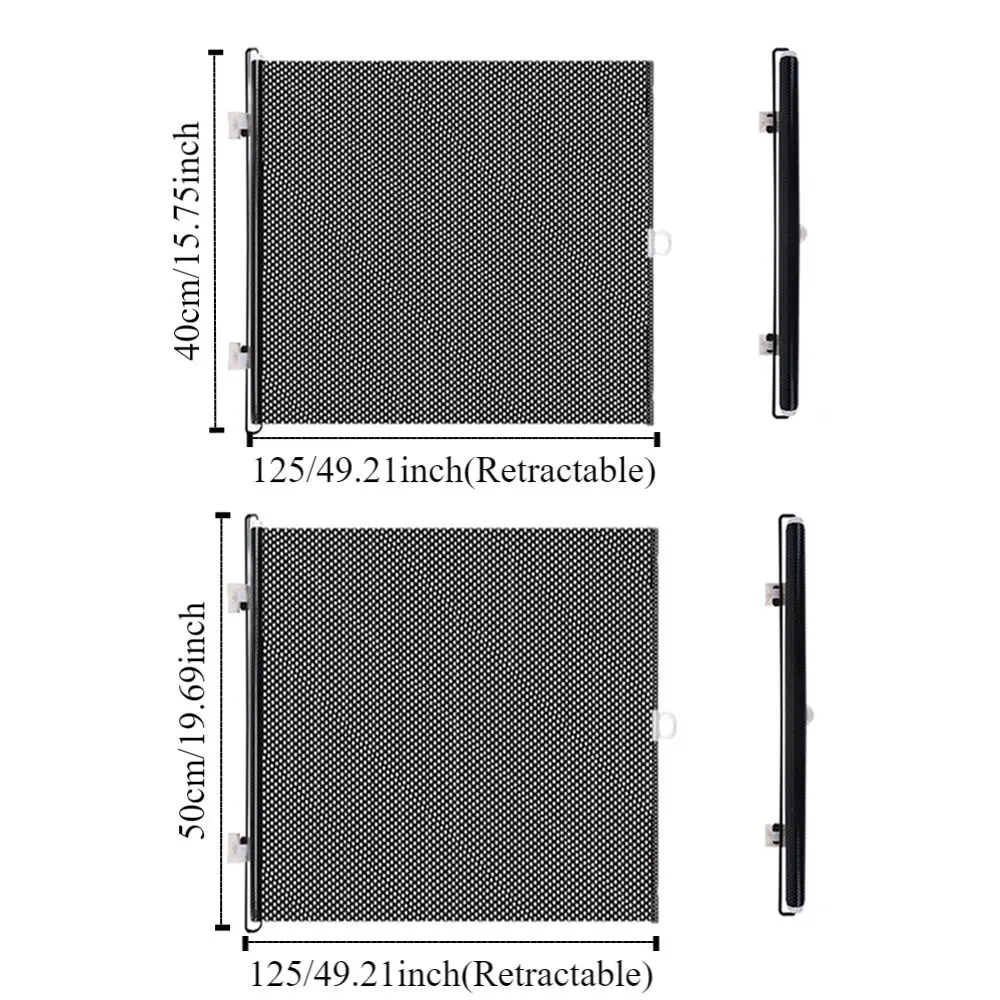 Durable Guard Retractable Fence Gate Barrier Universal Pet Network Fence Black Folding Pet Safety Enclosure Home