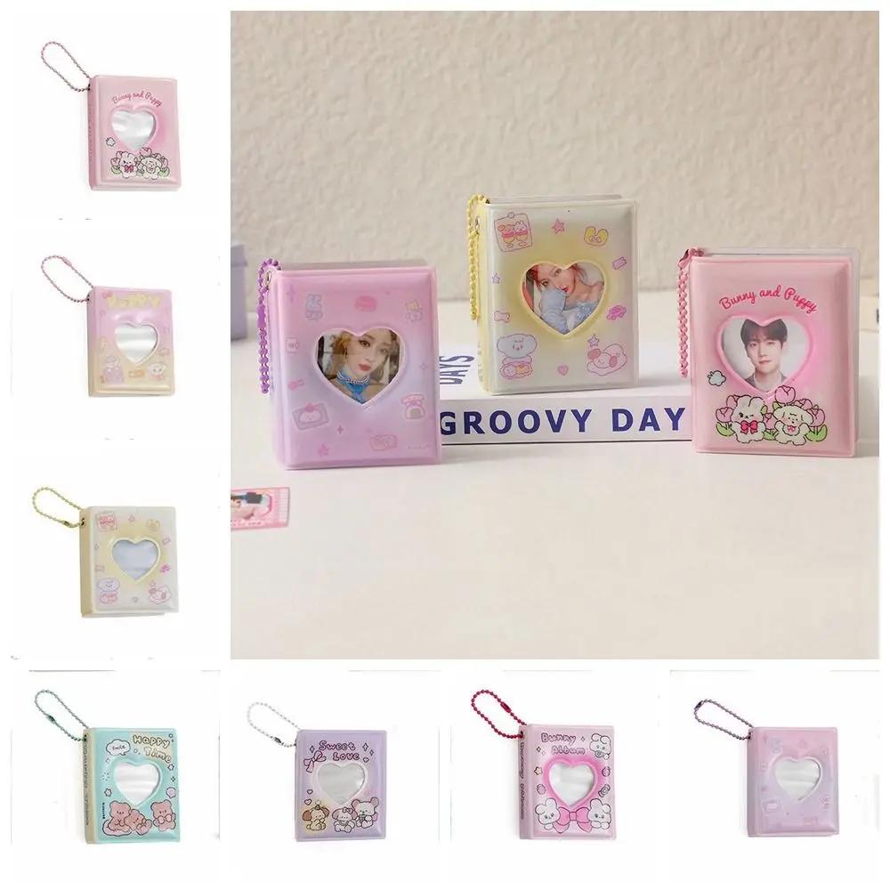 2-inch Cute Cartoon Photo Album Ins Mini Hollow Picture Storage Album Bead Chain Korean Love Heart Photo Album Girl
