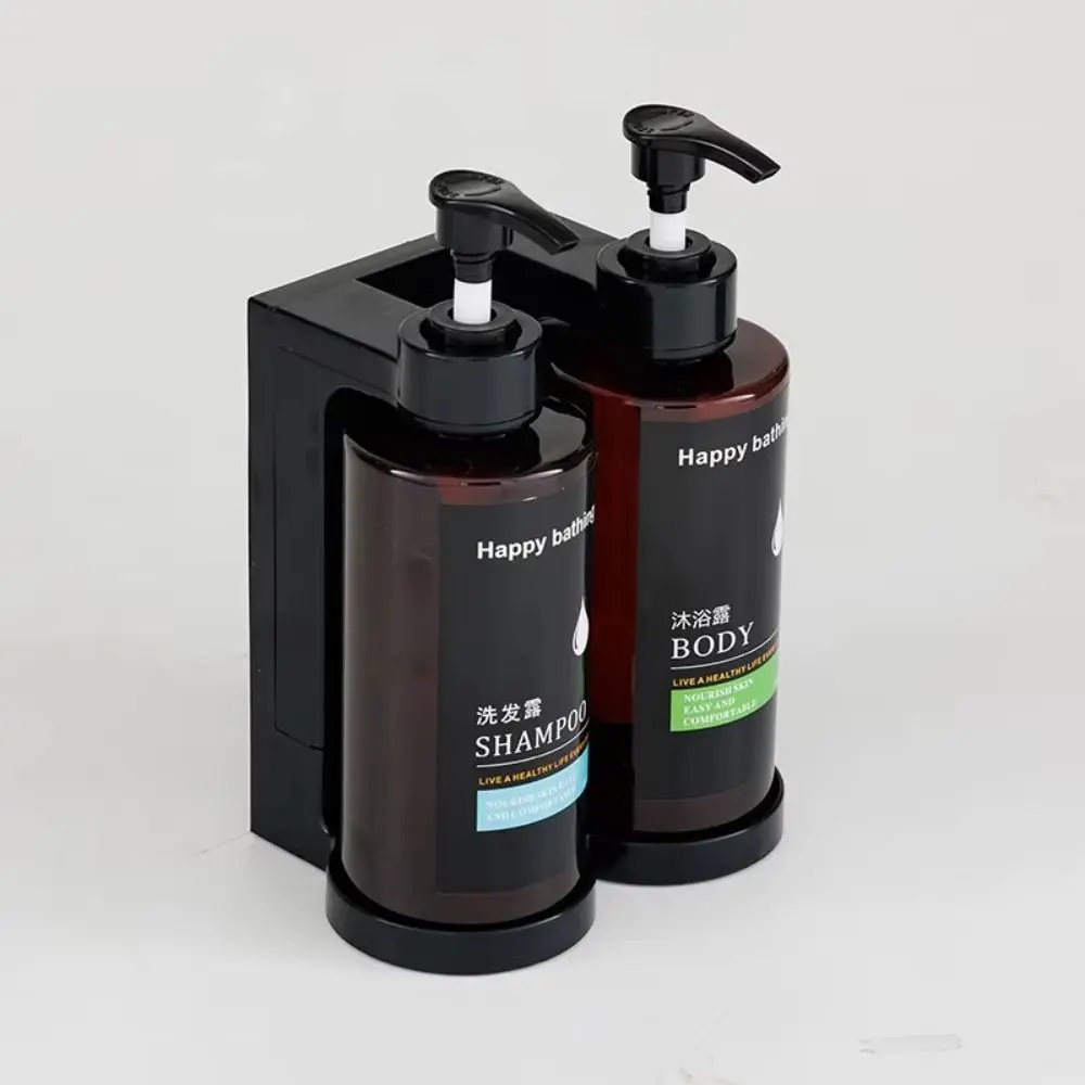 Wall Mounted Manual Soap Dispensers No Punching Clear Empty Pump Bottle Hand Press Large Capacity Bath Lotion Container
