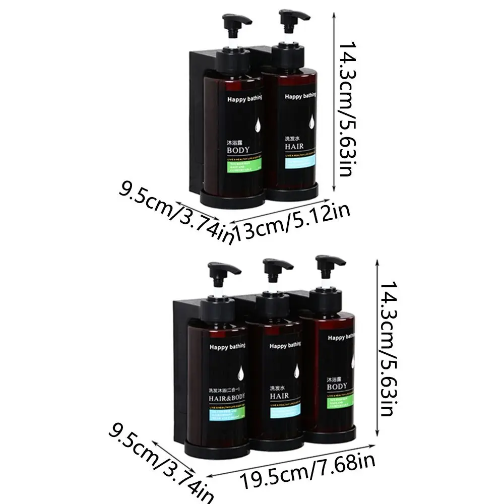 Wall Mounted Manual Soap Dispensers No Punching Clear Empty Pump Bottle Hand Press Large Capacity Bath Lotion Container