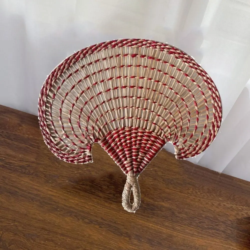 Durable Hand-Woven Handheld Fan Ancient Natural Hand-operated Fan Large Old-fashioned Wall-mounted Fan Room