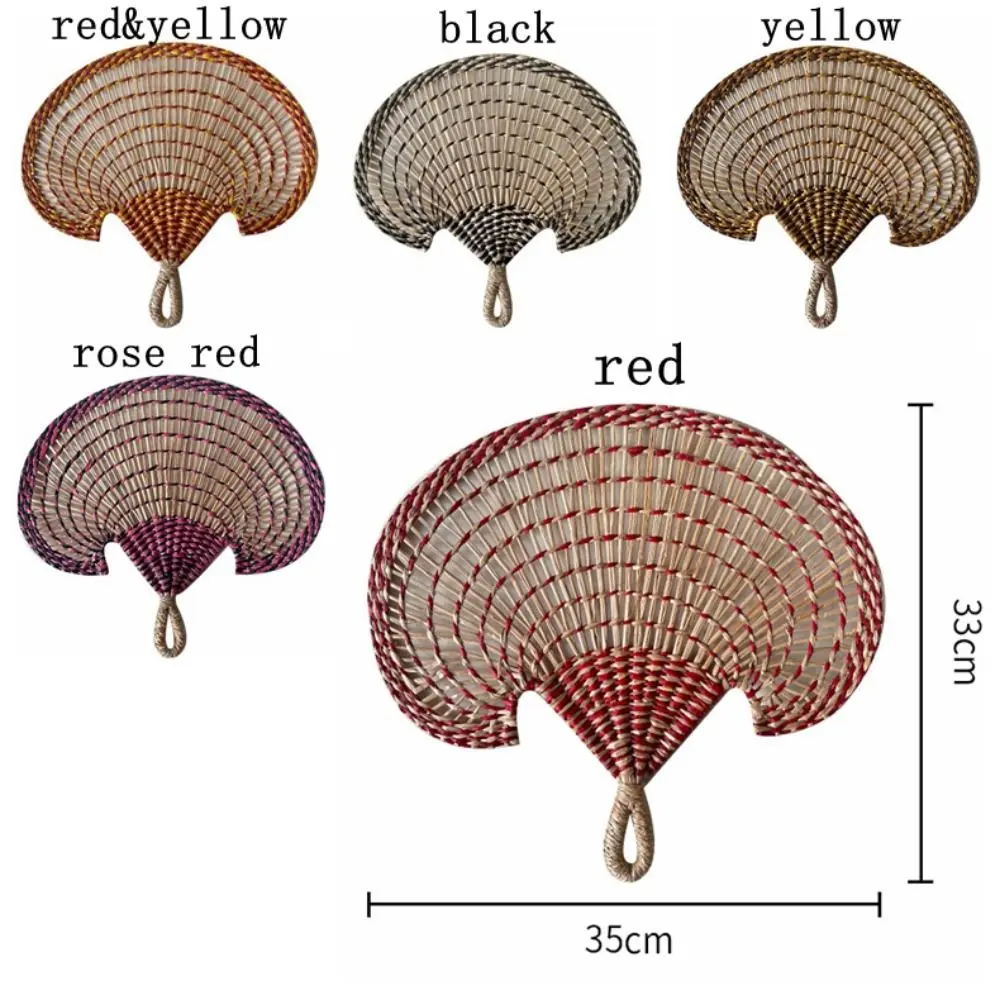 Durable Hand-Woven Handheld Fan Ancient Natural Hand-operated Fan Large Old-fashioned Wall-mounted Fan Room