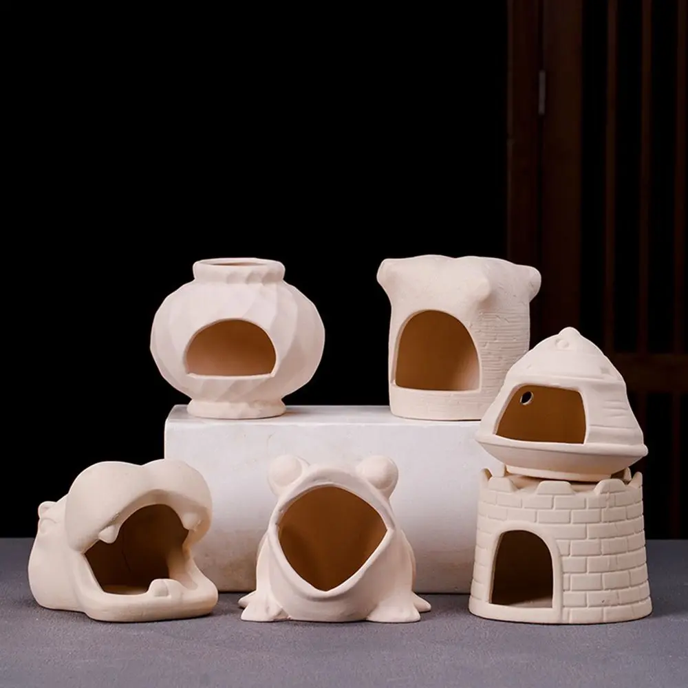 Ceramic Aquarium Shrimp Hideaway Multi-style Decorative Fish Hiding Shelter Multifunctional Creativity Breeding House Cave
