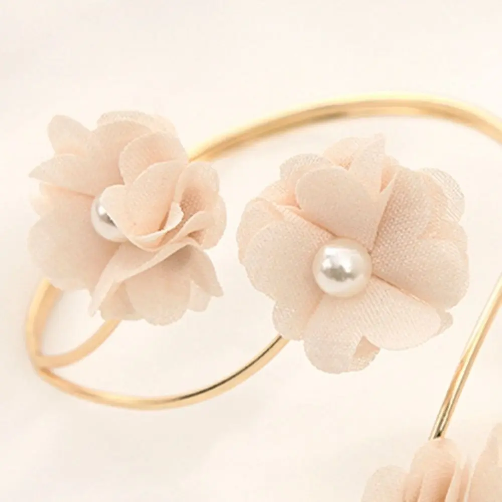 2PCS Automatically Tighten Flowers Curtain Clamp Metal Fabric Artificial Curtain Buckle Elegant Flexible Curtain Tie