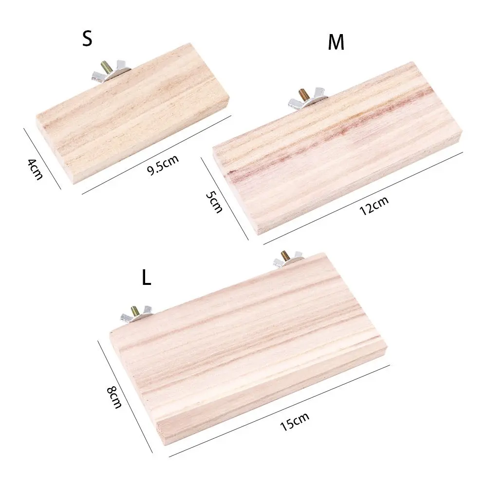 Chinchilla Hamster Cage Budgie Mice Wooden Toys Cockatiel Bird Perches Platform Wood Stand Platform Pet Supplies Parrot Rack