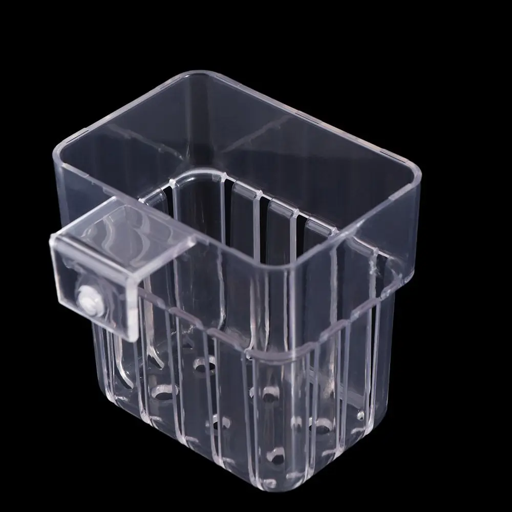 Hanging Aquarium Planting Basket Transparent Plastic Hydroponic Support Cup Household Aquatic Plant Holder For Fish Tank