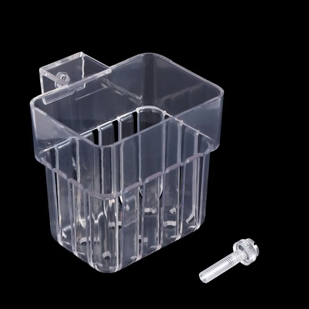 Hanging Aquarium Planting Basket Transparent Plastic Hydroponic Support Cup Household Aquatic Plant Holder For Fish Tank