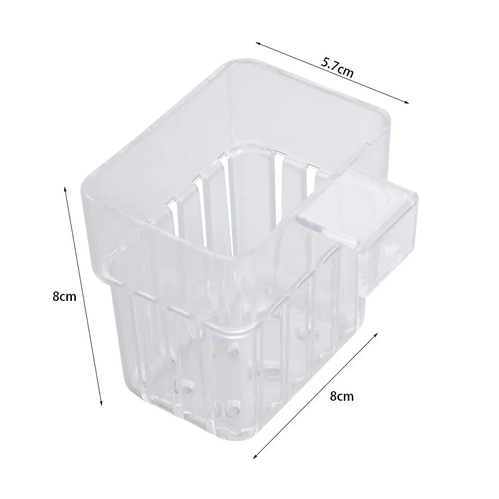 Hanging Aquarium Planting Basket Transparent Plastic Hydroponic Support Cup Household Aquatic Plant Holder For Fish Tank