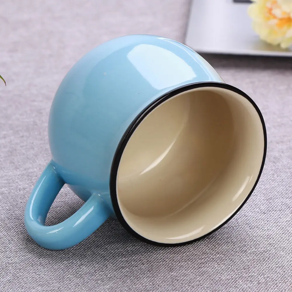 Water Cup Nordic Ceramic Milk Cup Solid Color Vintage Coffee Mug 300/400ml Tea Cup Valentine's Day Present