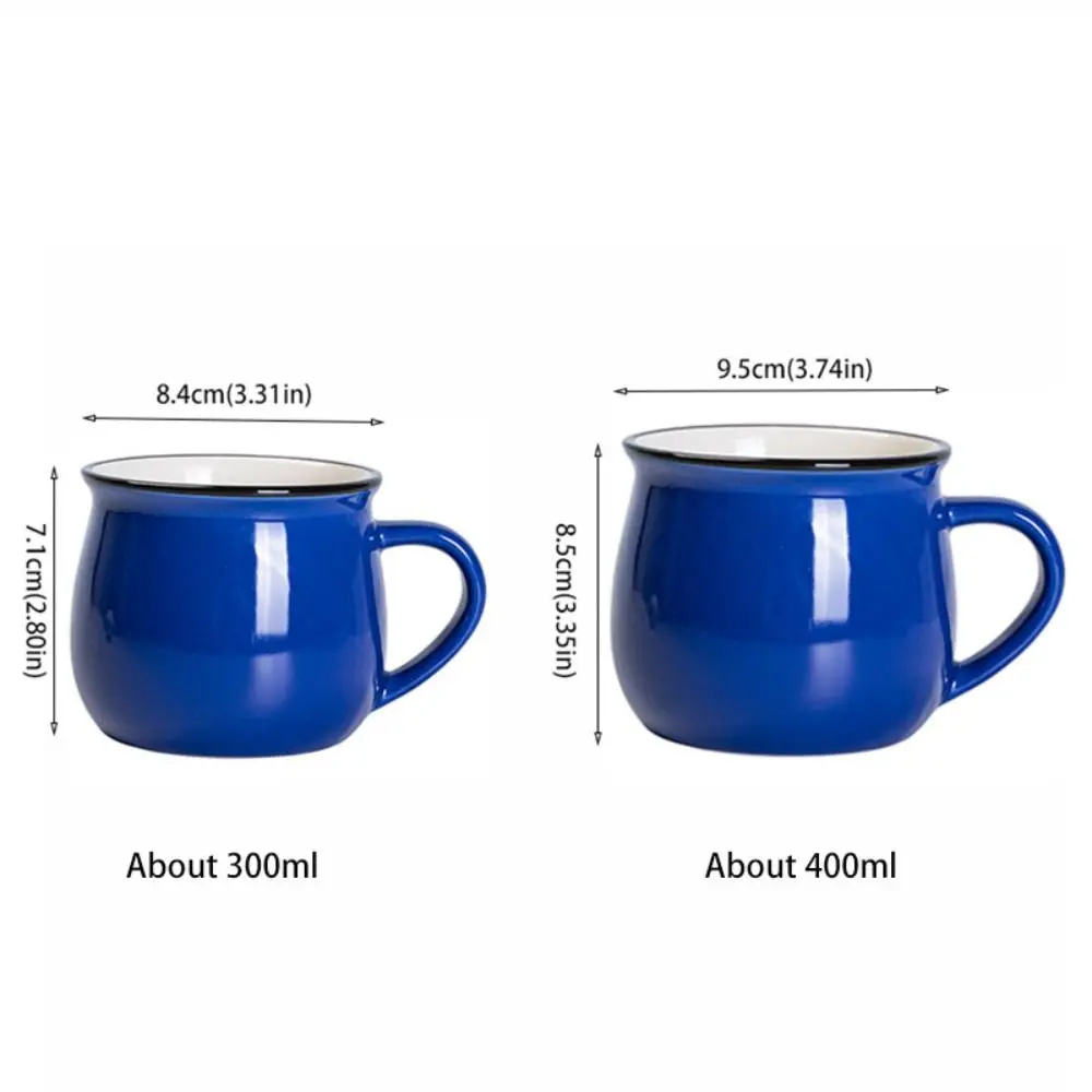 Water Cup Nordic Ceramic Milk Cup Solid Color Vintage Coffee Mug 300/400ml Tea Cup Valentine's Day Present