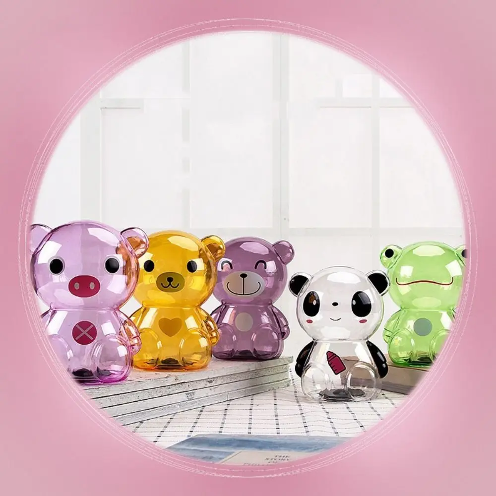 Smiling Face Home Decor Fun Childhood Cartoon Bear Kindergarten Cartoon Saving Box Kids Toys Bear Piggy Bank Birthday Gifts