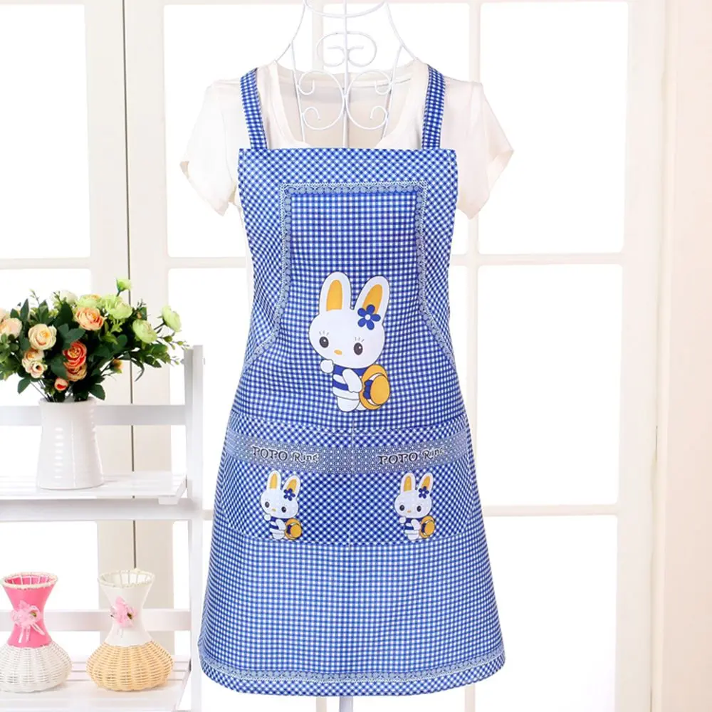 Kitchen Hang Neck Sleeveless With Double Pocket Cooking Apron Household Cleaning Aprons Kitchen Supplies For Adults Lady Women