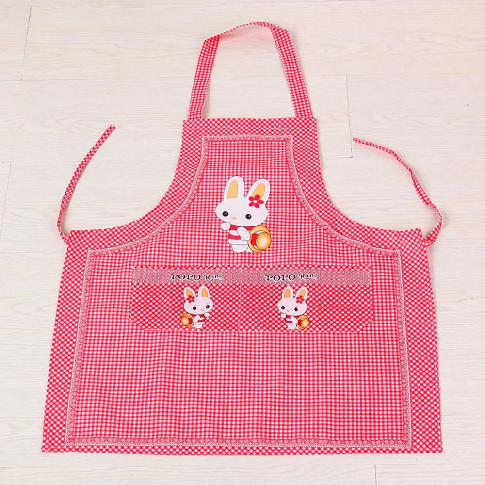 Kitchen Hang Neck Sleeveless With Double Pocket Cooking Apron Household Cleaning Aprons Kitchen Supplies For Adults Lady Women