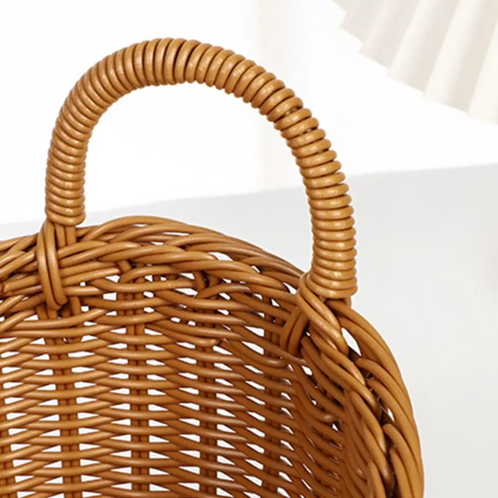 Hanging Vegetable Fruit Storage Baskets Woven Hangable Design Wall Shelf Basket Plastic Durable Garden Plant Baskets