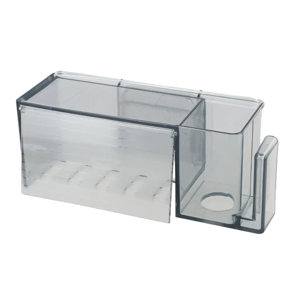 Plastic Toothbrush Storage Rack Dustproof White/Grey Toothbrush Toothpaste Holder Wall Mounted Punch-free