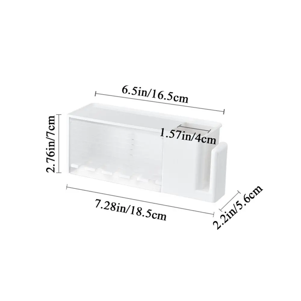 Plastic Toothbrush Storage Rack Dustproof White/Grey Toothbrush Toothpaste Holder Wall Mounted Punch-free