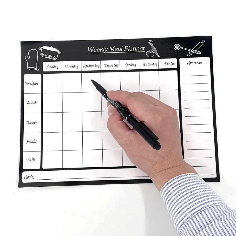 Magnetic Monthly Weekly Planner Fridge Sticker Erasable Refrigerator Memo Board Whiteboard Fridge Sticker Message Board