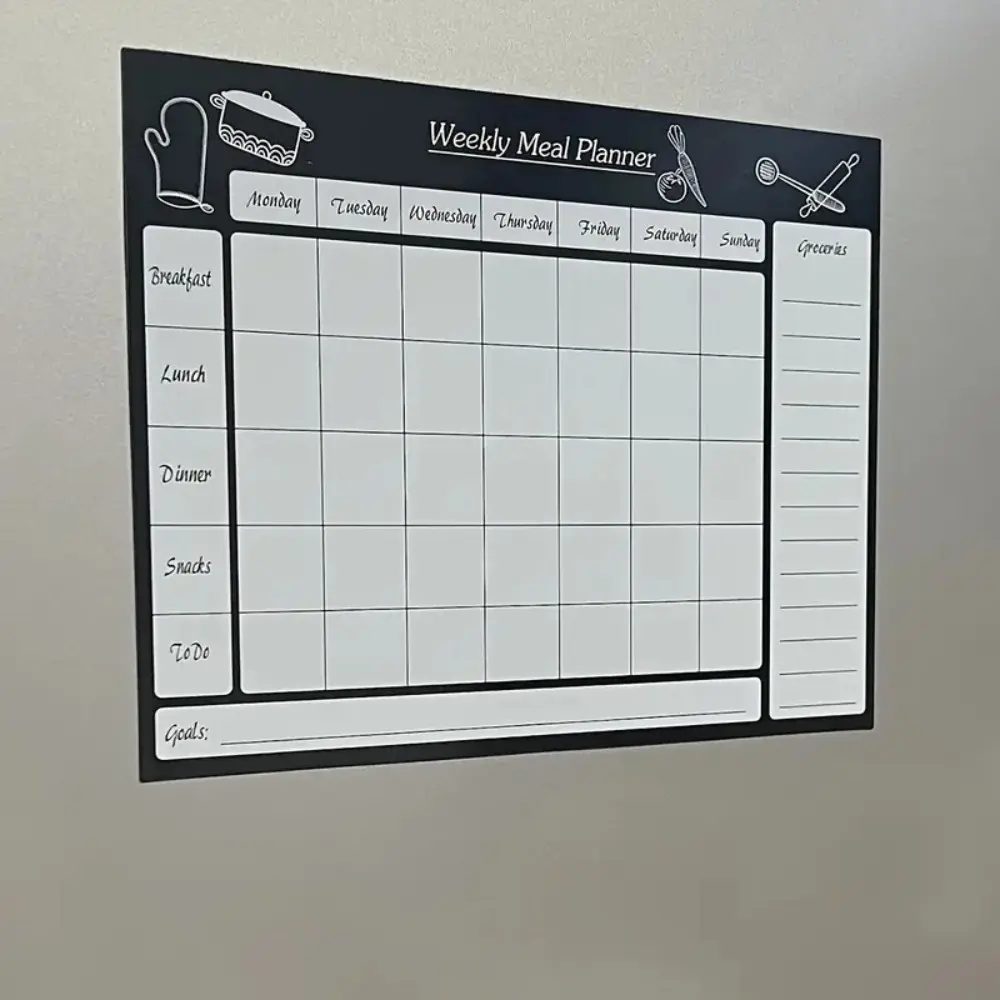 Magnetic Monthly Weekly Planner Fridge Sticker Erasable Refrigerator Memo Board Whiteboard Fridge Sticker Message Board