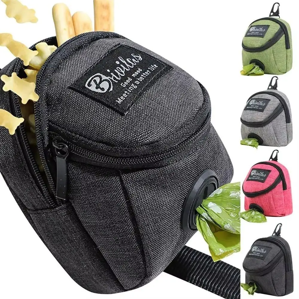 Portable Pet Dog Training Treat Pouch Multifunction Garbage Storage Puppy Snack Reward Waist Bag Durable Dog Poop Dispenser