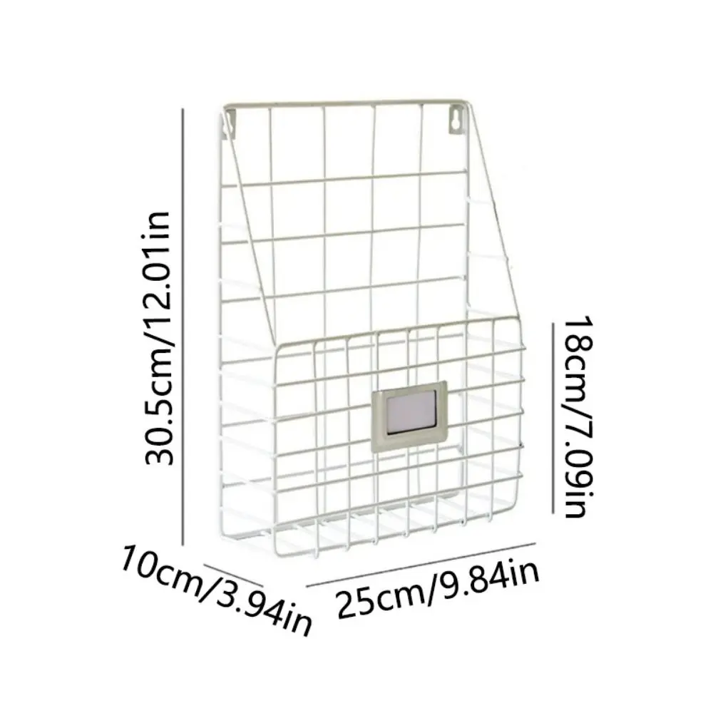 Economic Wall Mounted Magazine File Holder Easy To Install Handle Mail Organizer Lightweight Sturdy Foyer Storage Shelf Office