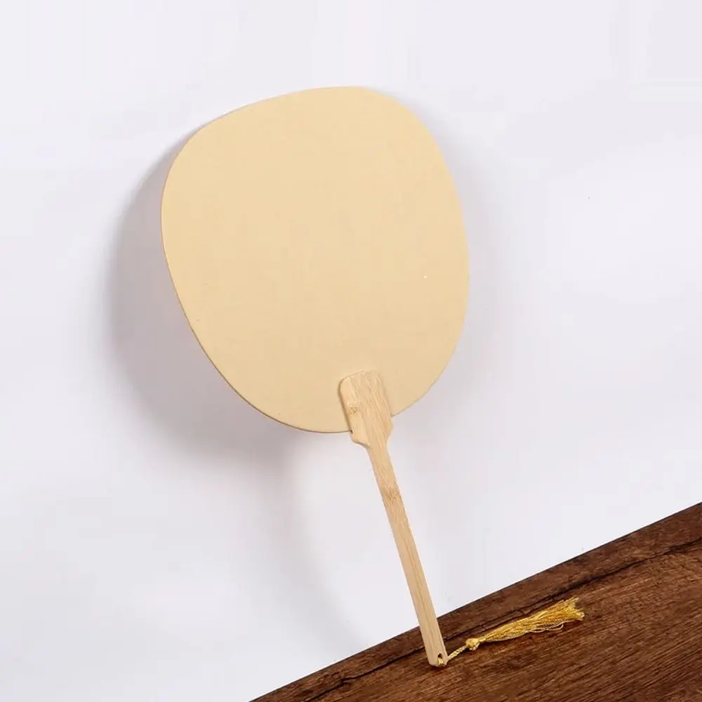 5Pcs Double-side Paper Hand Fans DIY Painting Portable Blank Paper Fan Handheld Ornaments Hand Painting Graffiti Fans