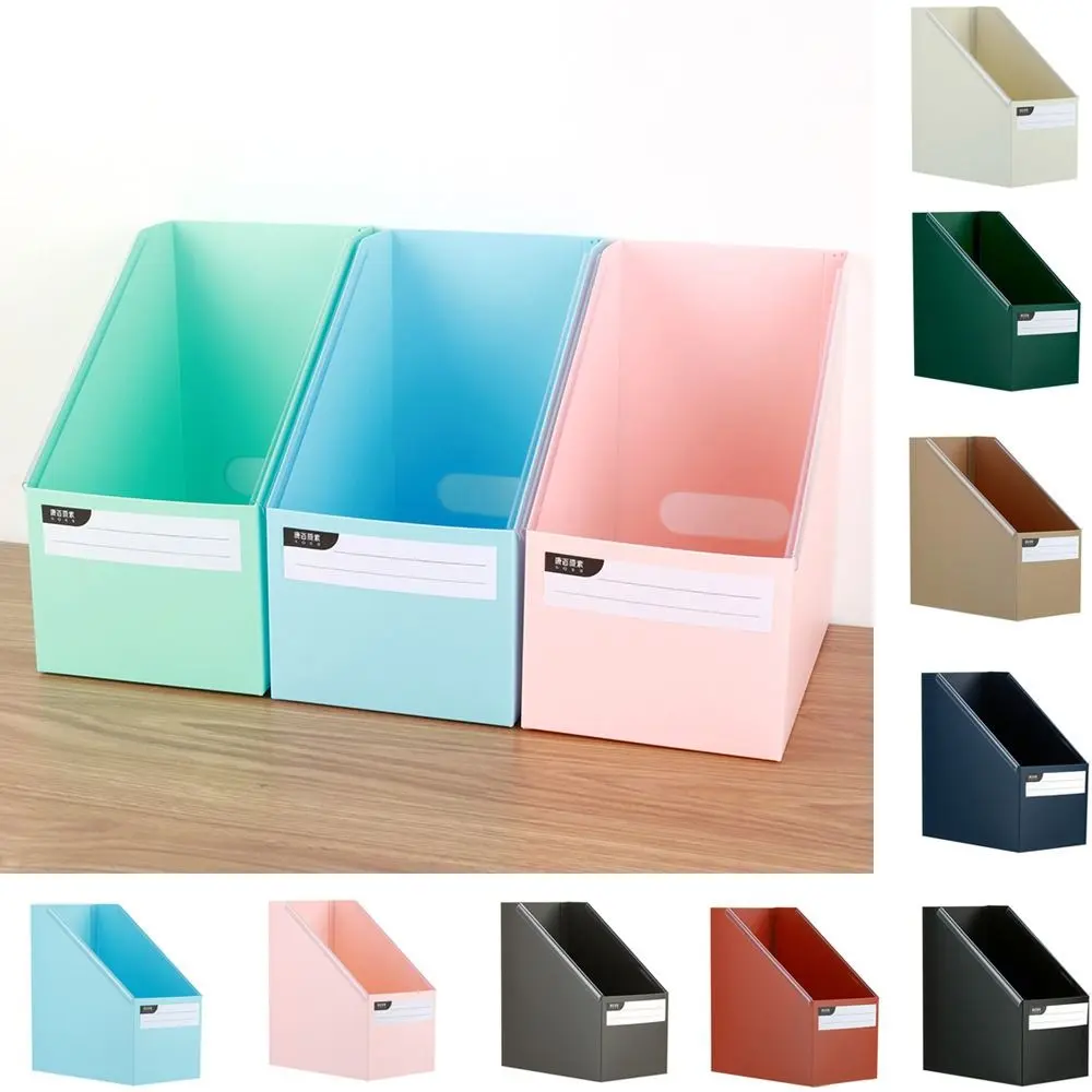 Simple Plastic Foldable Book Storage Box A4 Large Capacity Desktop Book Storage Box Waterproof File Sorting Rack Office