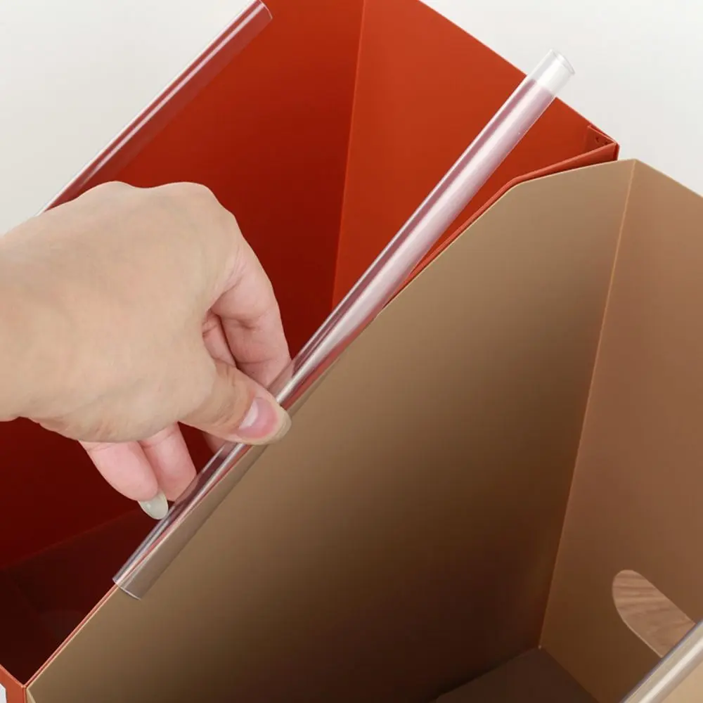 Simple Plastic Foldable Book Storage Box A4 Large Capacity Desktop Book Storage Box Waterproof File Sorting Rack Office